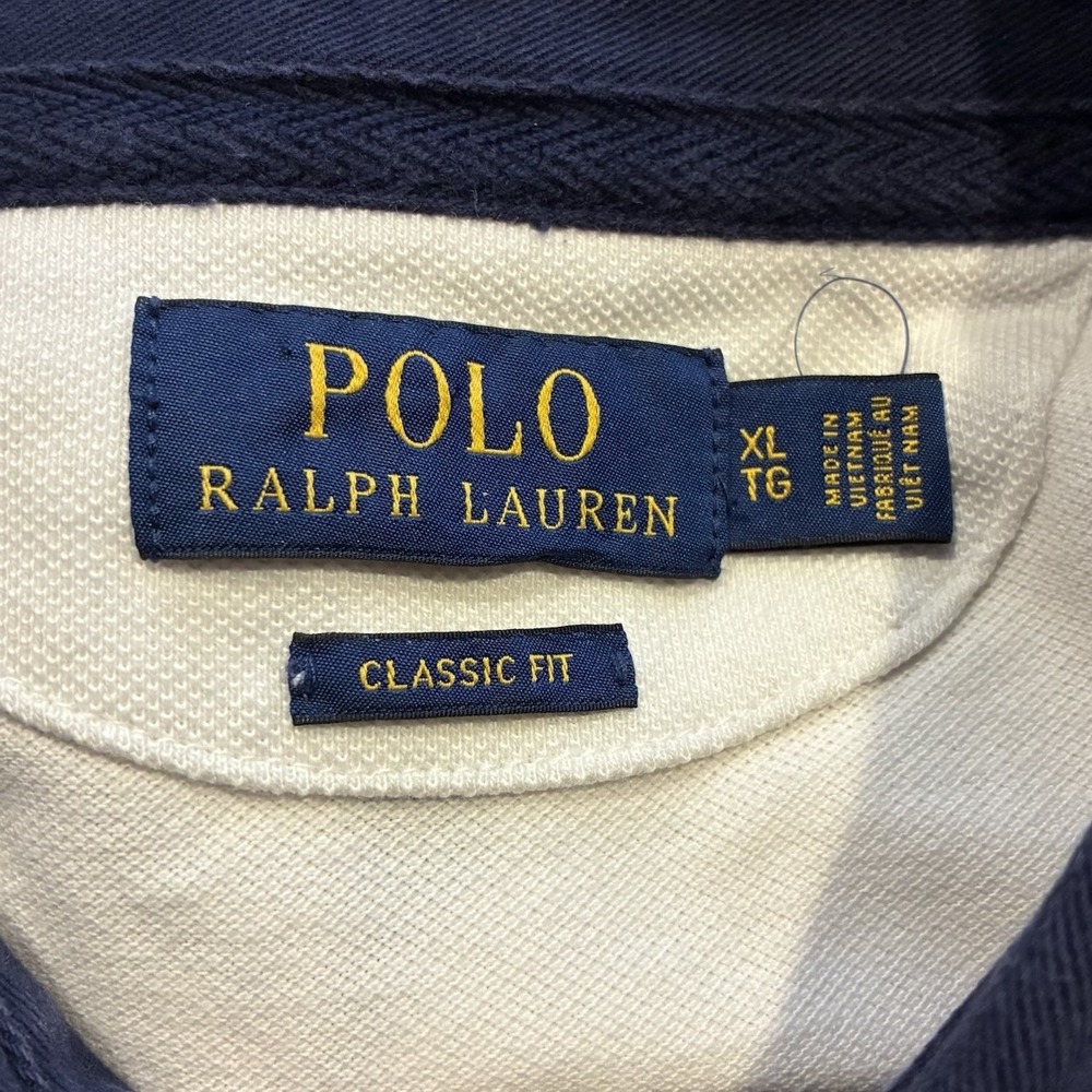 Polo Ralph Lauren Polo Shirt Mens XL White Blue P15 Offshore Sailing USA Flag - Picture 5 of 6